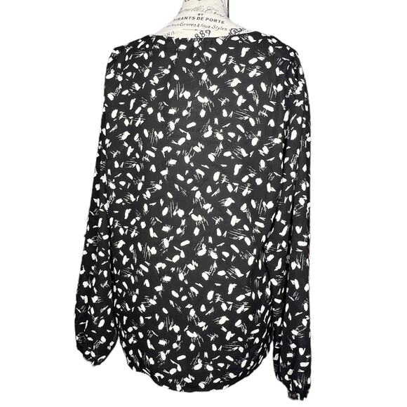 Lush X-LARGE Mila Relaxed Blouse - Stitch Fix Button Up Long Sleeve Elastic Cuff - Picture 5 of 14